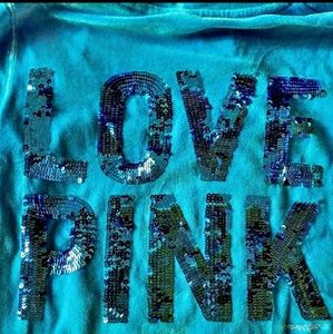 SOLD!!!!✨PINK✨ blue velore sequin zip up